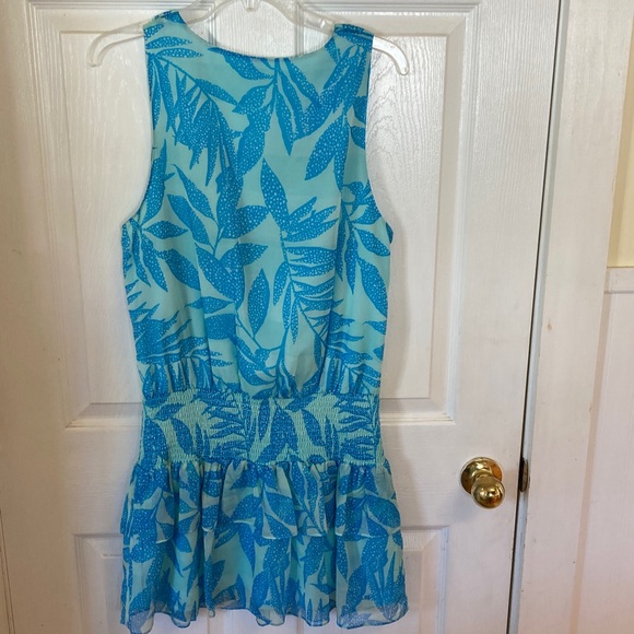 Amanda Uprichard Blue & Green Patterned Dress - Picture 7 of 10